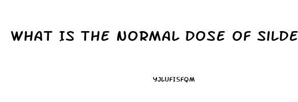 What Is The Normal Dose Of Sildenafil