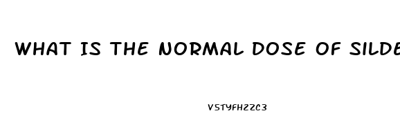 What Is The Normal Dose Of Sildenafil