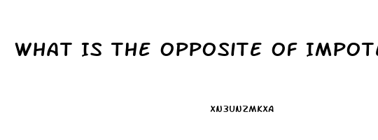 What Is The Opposite Of Impotence