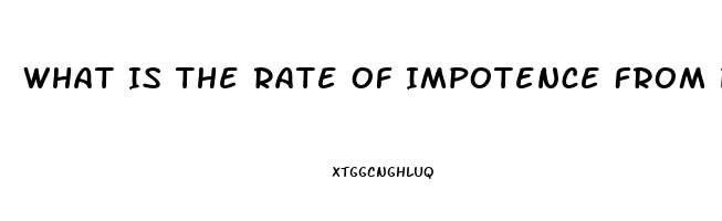 What Is The Rate Of Impotence From Prostate Surgery