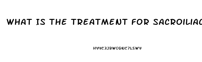 What Is The Treatment For Sacroiliac Joint Dysfunction