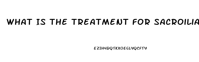 What Is The Treatment For Sacroiliac Joint Dysfunction