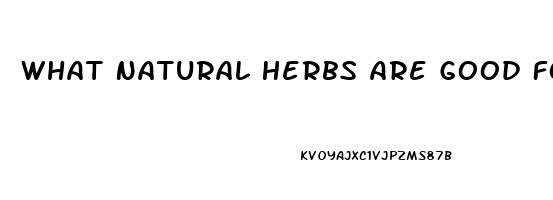 What Natural Herbs Are Good For Erectile Dysfunction