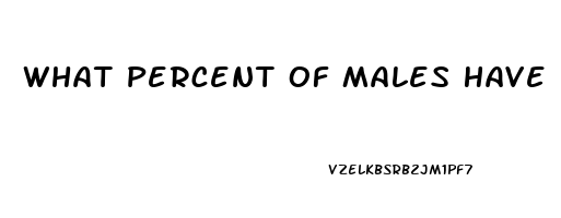 What Percent Of Males Have Erectile Dysfunction