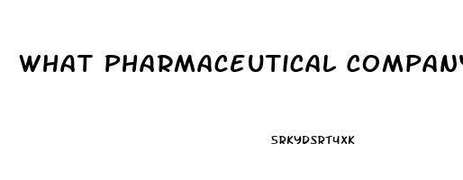 What Pharmaceutical Company Makes Viagra