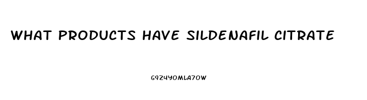 What Products Have Sildenafil Citrate