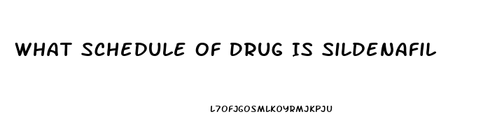 What Schedule Of Drug Is Sildenafil