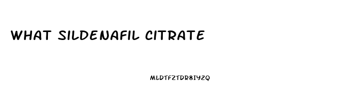 What Sildenafil Citrate