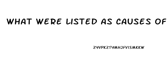 What Were Listed As Causes Of Impotence In 1980s