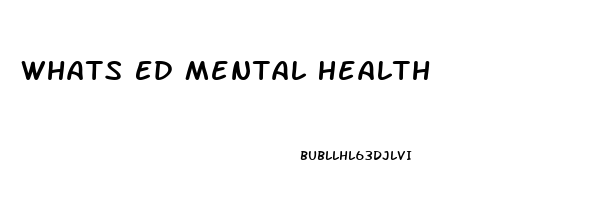 Whats Ed Mental Health