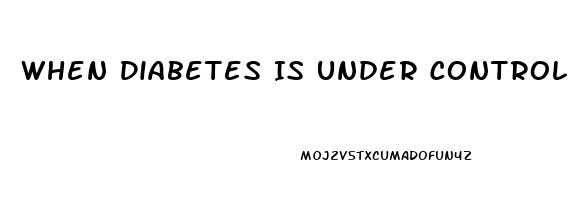 When Diabetes Is Under Control Can Impotence End