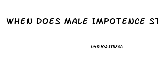 When Does Male Impotence Start