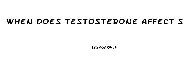 When Does Testosterone Affect Sex Drive