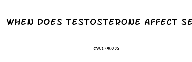 When Does Testosterone Affect Sex Drive