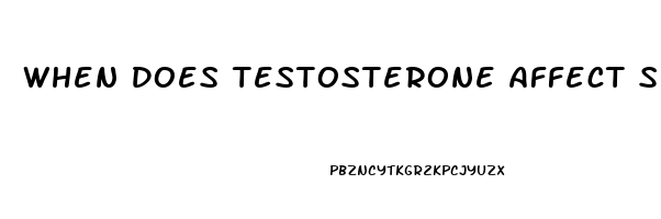 When Does Testosterone Affect Sex Drive