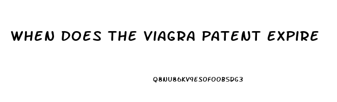 When Does The Viagra Patent Expire