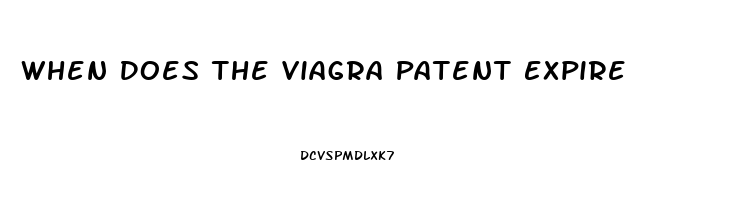 When Does The Viagra Patent Expire