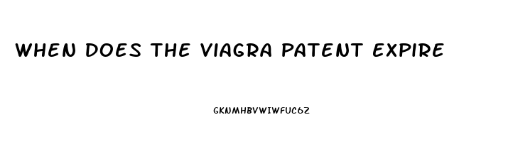 When Does The Viagra Patent Expire