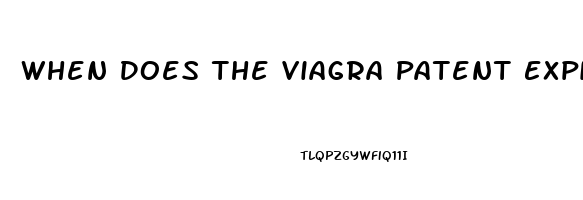 When Does The Viagra Patent Expire