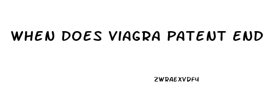 When Does Viagra Patent End