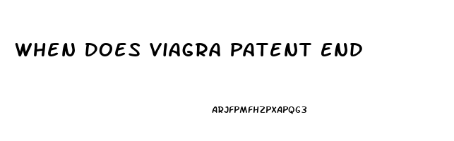 When Does Viagra Patent End