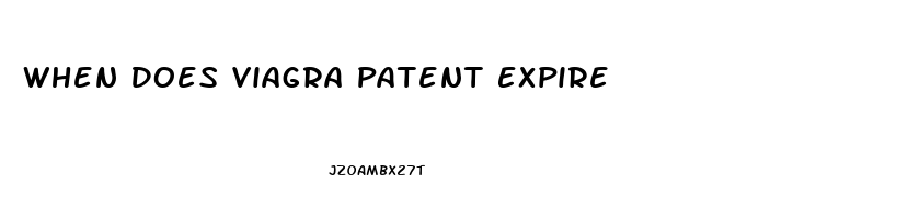 When Does Viagra Patent Expire