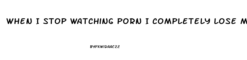 When I Stop Watching Porn I Completely Lose Me Libido