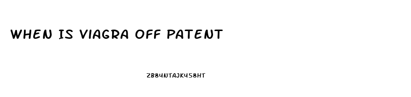 When Is Viagra Off Patent