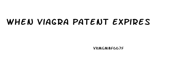 When Viagra Patent Expires