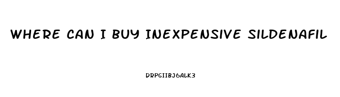 Where Can I Buy Inexpensive Sildenafil