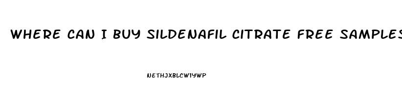 Where Can I Buy Sildenafil Citrate Free Samples