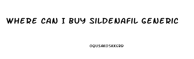 Where Can I Buy Sildenafil Generic