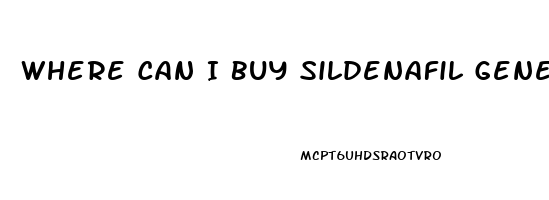 Where Can I Buy Sildenafil Generic