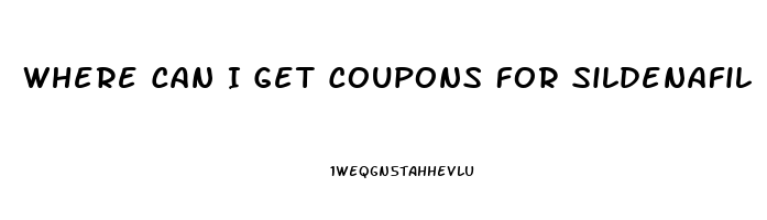 Where Can I Get Coupons For Sildenafil