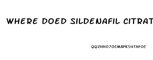 Where Doed Sildenafil Citrate Naturally Occur