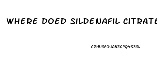 Where Doed Sildenafil Citrate Naturally Occur