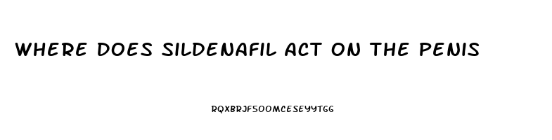 Where Does Sildenafil Act On The Penis