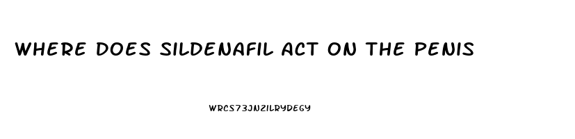 Where Does Sildenafil Act On The Penis