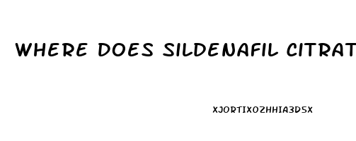 Where Does Sildenafil Citrate Come From