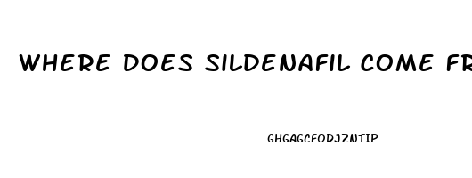 Where Does Sildenafil Come From