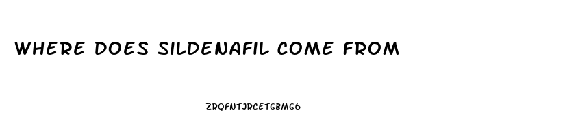Where Does Sildenafil Come From