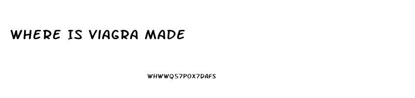 Where Is Viagra Made