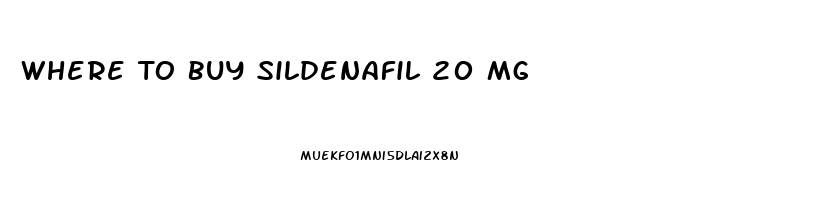 Where To Buy Sildenafil 20 Mg