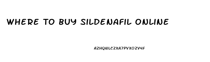 Where To Buy Sildenafil Online