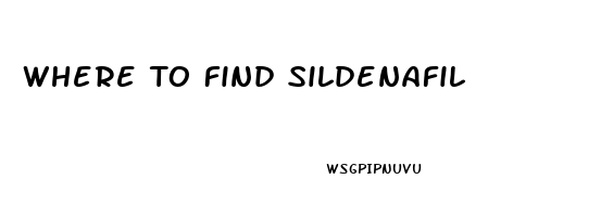 Where To Find Sildenafil