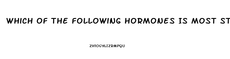 Which Of The Following Hormones Is Most Strongly Connected With The Sex Drive In Women
