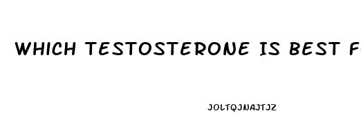 Which Testosterone Is Best For Libido