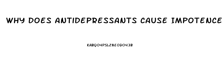 Why Does Antidepressants Cause Impotence