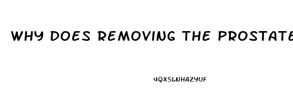 Why Does Removing The Prostate Cause Impotence