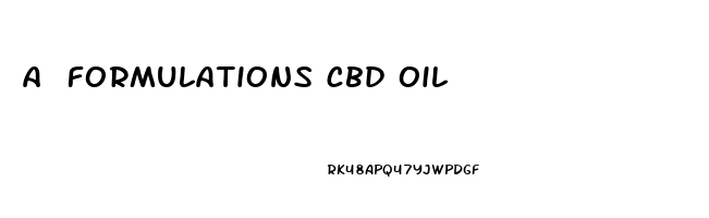 a formulations cbd oil